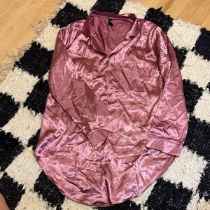 Silky Pink Button-Up Shirt